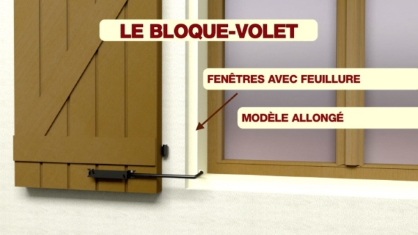 Bloque Volet Long Blanc - Droit pour Volet Alu – Image 4