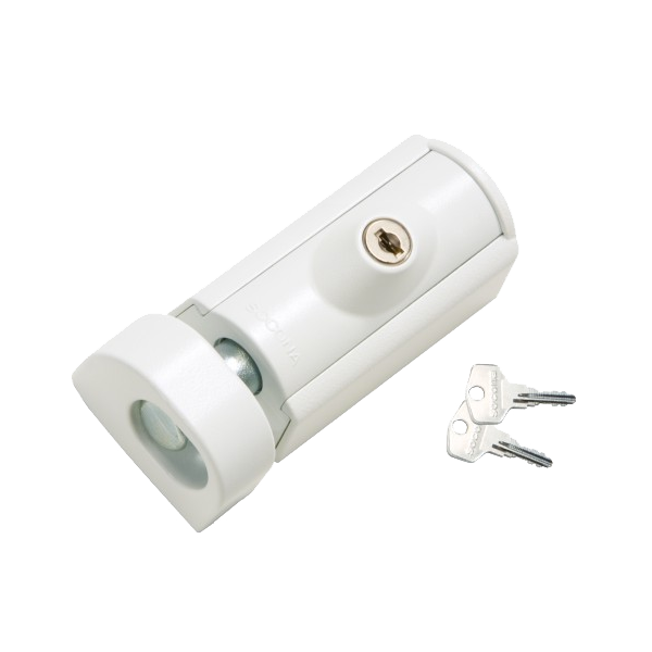 Entrebâilleur Fenêtre à Clé XFORT Viper - Câble Acier 20 Cm, Sécurité Enfants & Anti-Intrusion, Marron Durable